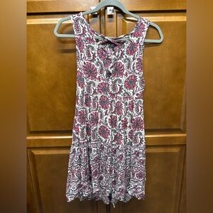 American Eagle Outfitters Pink and White Paisley Mini Dress